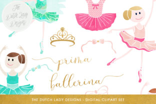 Ballerina Clipart Set - Watercolor Ballet Illustrations