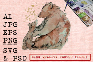 Bear Watercolor Illustrations
