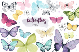 Butterfly Watercolor Pack and Illustrations