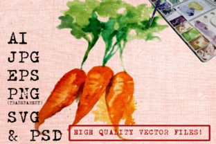 Carrot Watercolor Embroidery Design