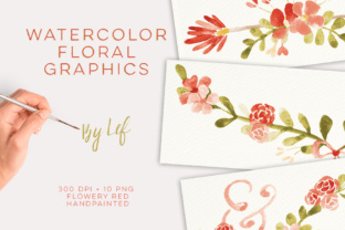 Floral Watercolor Wedding Clipart. Illustrations