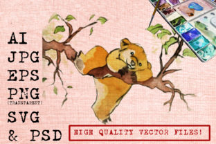 Honey Bear Watercolor Illustrations