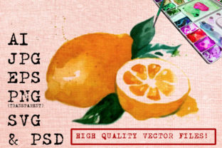 Orange Watercolor Illustrations