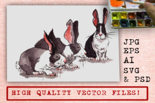 The Bunny Family Watercolor