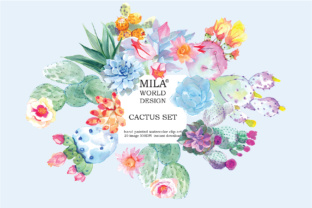 Watercolor Cactus Clipart and Illustrations