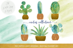 Watercolor Cactus Clipart Set - Illustrations