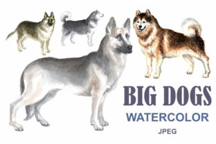 Watercolor Dogs Illustrations