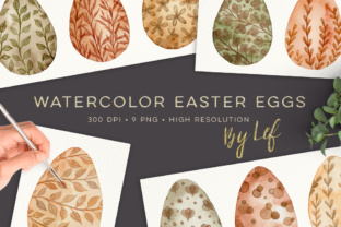 Watercolor Easter Eggs Illustrations