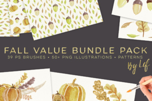 Watercolor Fall Graphics, Illustrations, and Photoshop Brushes