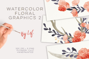 Watercolor Flower Wreaths Graphics and Illustrations