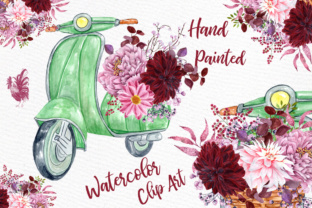 Watercolor Flowers Clipart for Illustrations