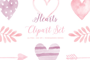 Watercolor Hearts Graphics