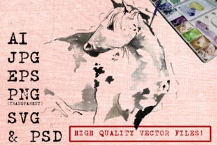 White Horse Watercolor Illustrations